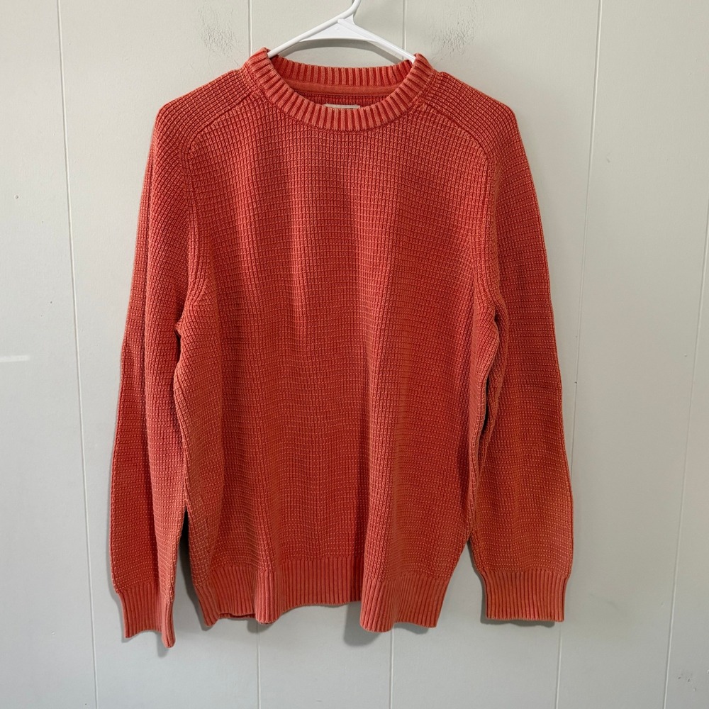 L.L Bean Long Sleeve Waffle Knit Fisherman Sweater Women's Size M